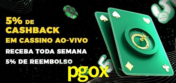 Promoções do cassino ao Vivo pgox